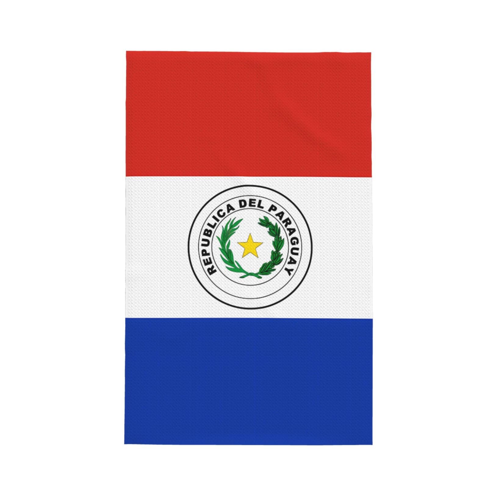 SXZVVBN Flag of Paraguay Super Absorbent Microfibre Waffle Towels Fast Drying Dish Cloths Home Cafe Barista