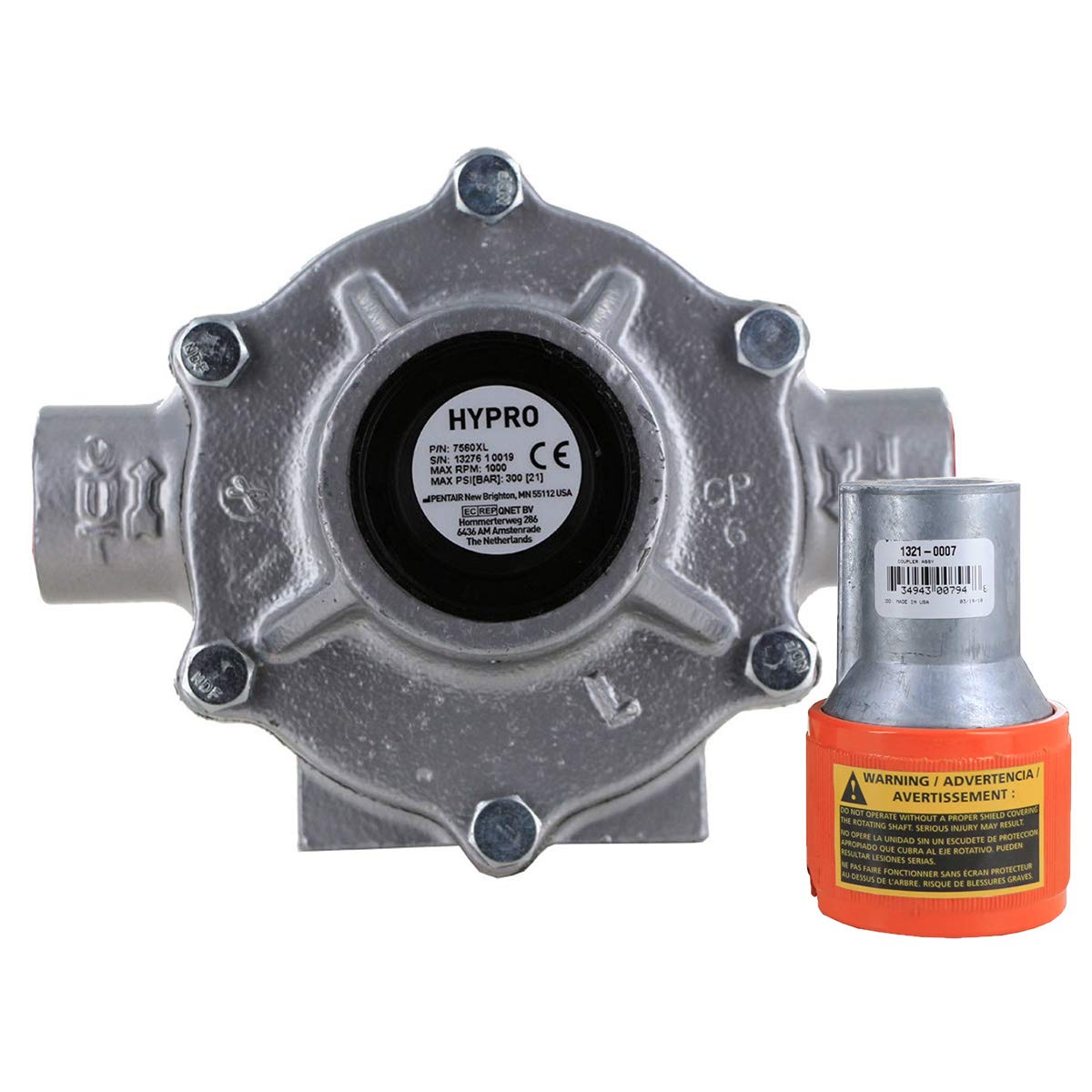 Hypro 7560XL Roller Pump with 1321-0007 Quick Coupler (Bundle, 2 Items)