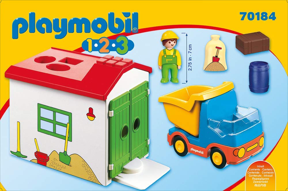 PLAYMOBIL 1.2.3 70184, Camion con Cassone, dai 18 Mesi