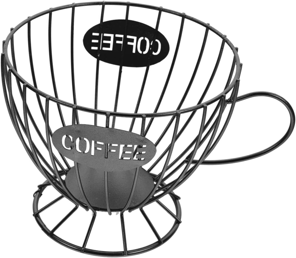 Holder Coffee Pod Storage Stand Iron Fruit Holder Snack Basket for Home Office