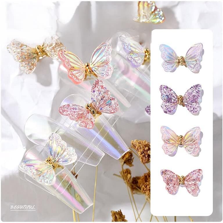 2Pc Aurora Glitter Sequins 3D Nails Rhinestones Jewelry DIY Professional Manicure Nail Art Decorations Tool