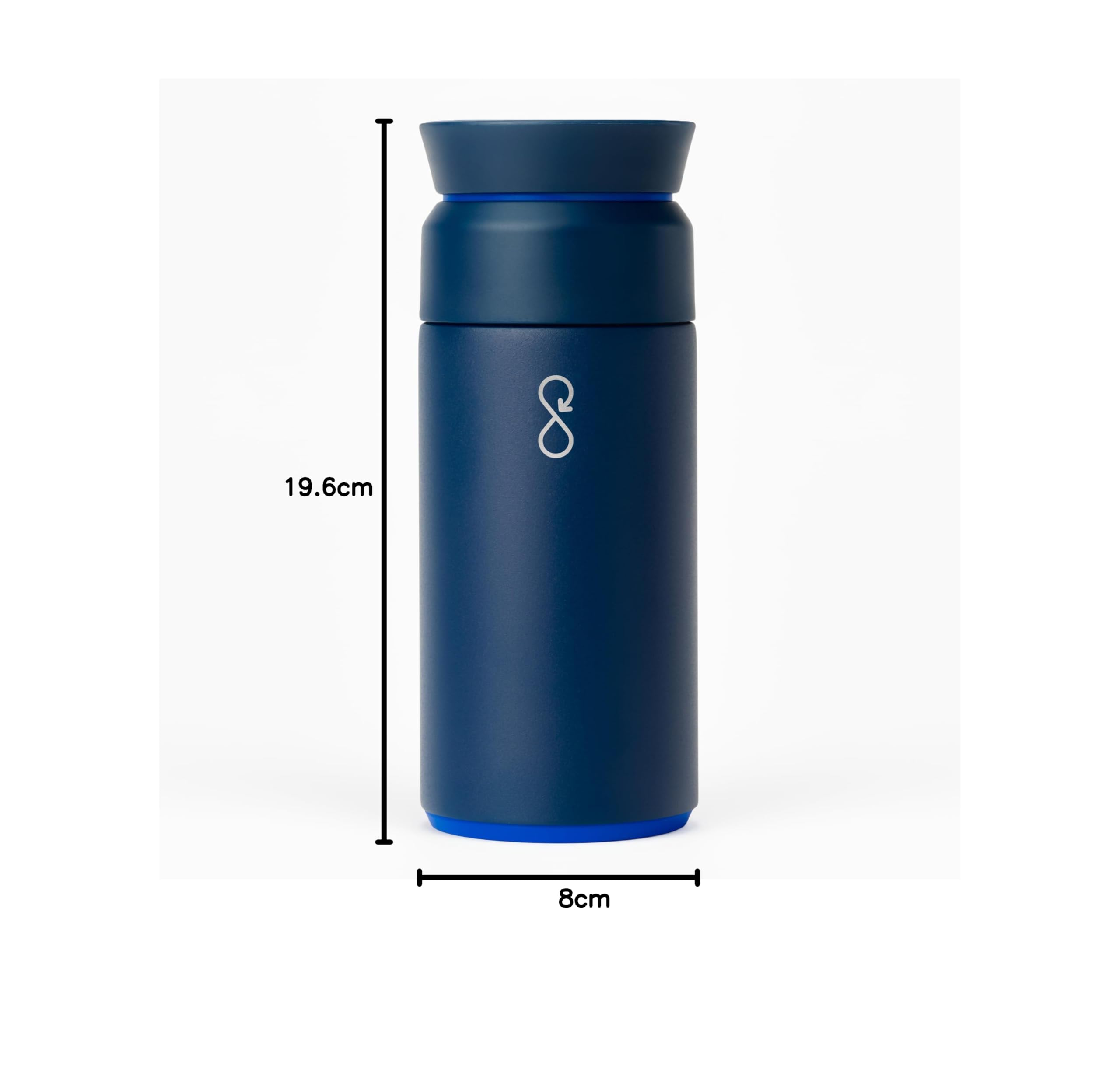 Ocean Bottle Brew Flask - Borraccia termica da viaggio per bevande calde e fredde, in acciaio inossidabile riciclato, regalo sostenibile ed ecologico (blu oceano)