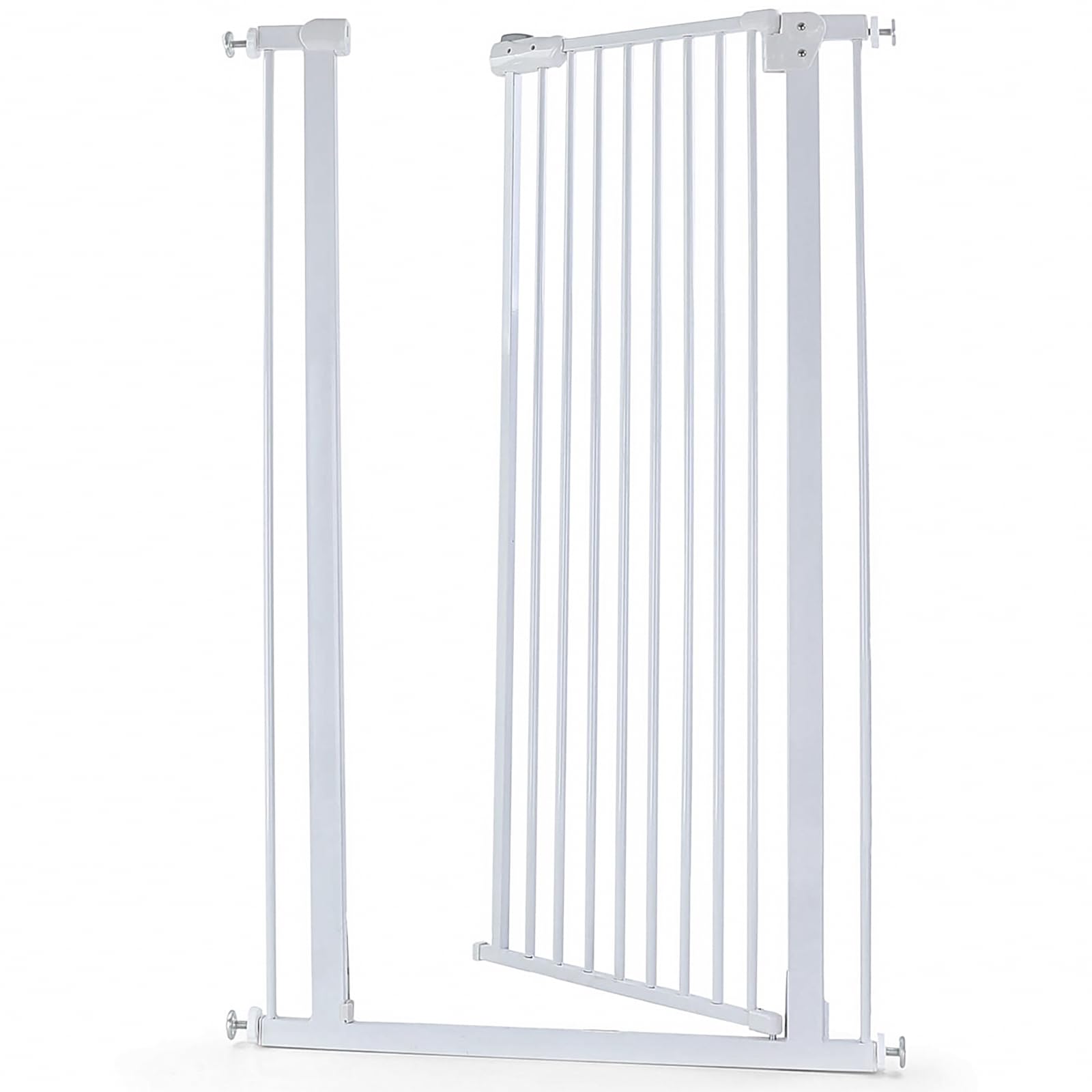 Absperrgitter Treppenschutzgitter Metall weiß verstellbar 93-106cm 120cm hoch