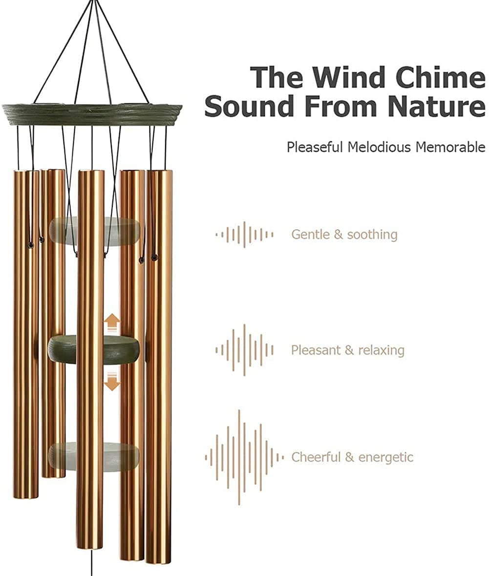新品未使用品　WindSound CHIME　ウインドチャイム　ヴィンテージ風鈴 Amazon.co.jp: 彫刻 大型 36インチ 風鈴 内蔵サイレンサー 静音