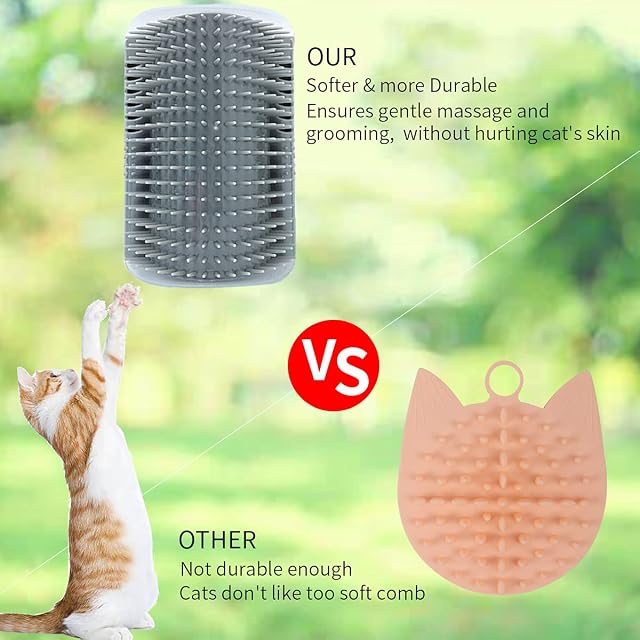 Foto 5 de 7 de JXUN 2 gatos auto-Groomer, cepillo para gatos Masaje y depilación gato juguetes con soporte para puertas mesa…