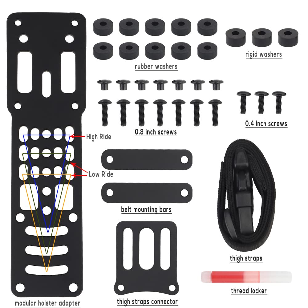 Adaptador de Funda de Pistola Modular de Metal, Plataforma QLS Compatible, Adaptador de código G de Placa de extensión Colgante de Pierna caída de Funda táctica