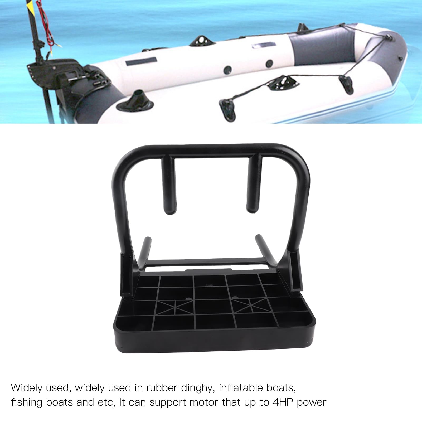 Aramox Soporte de Motor para Barco Inflable, Juego de Raquetas de Montaje de Motor para Barco Inflable, Soporte de Instalación de Motor Fueraborda para Kayak de Pesca, Raqueta de