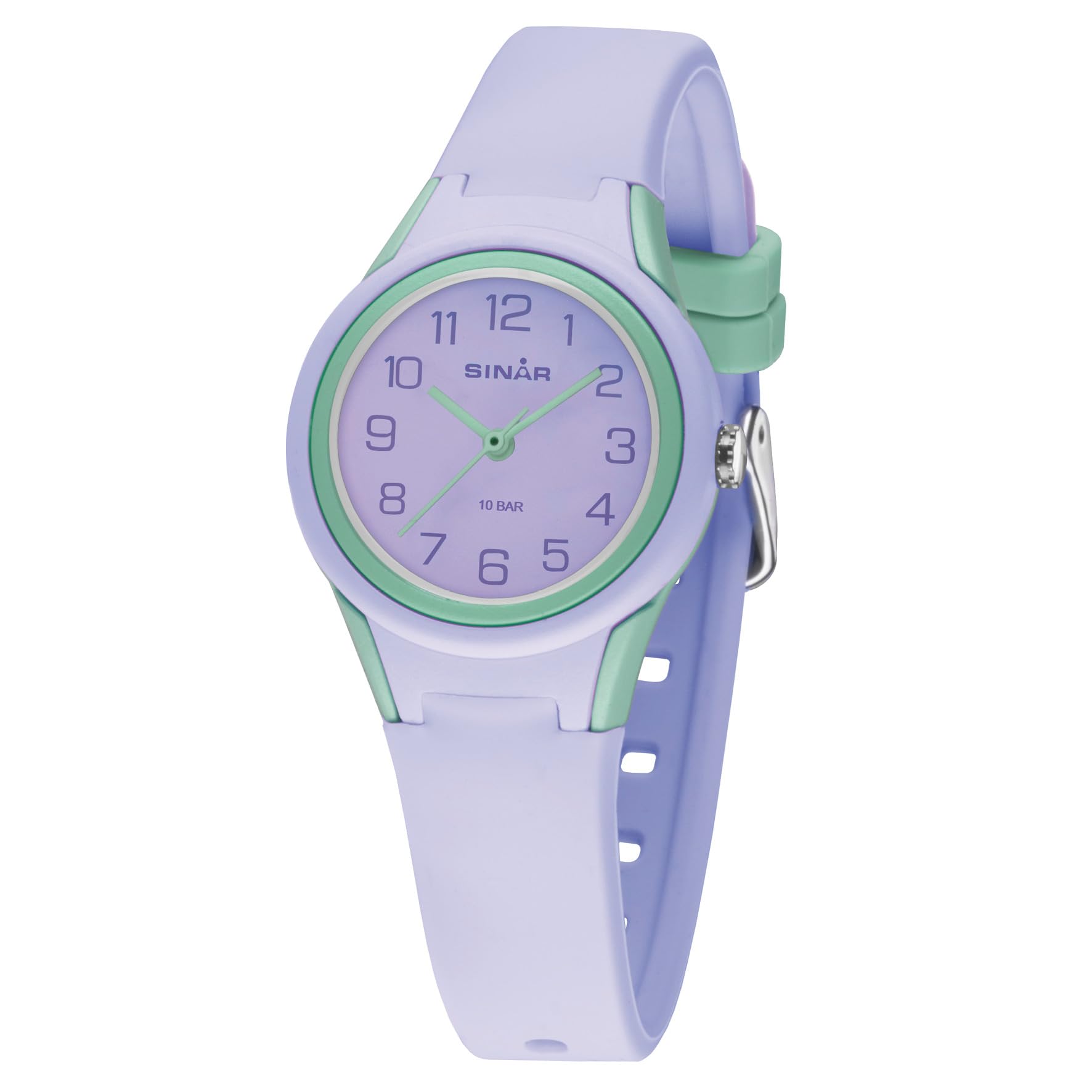SINAR Orologio Sportivo Al Quarzo Per Ragazze – 29 Mm, Impermeabile 10 Bar, Cinturino In Silicone Lilla E Menta, Modello XB-47-7