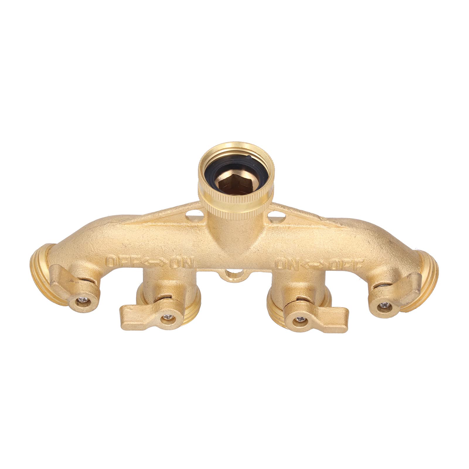 G3 / 4 Sdoppiatore per Tubo a 4 Vie, Adattatore per Rubinetto per Tubo da Giardino in Ottone, Adattatore per Tubo a 4 Vie, connettore per Giunto da Giardino