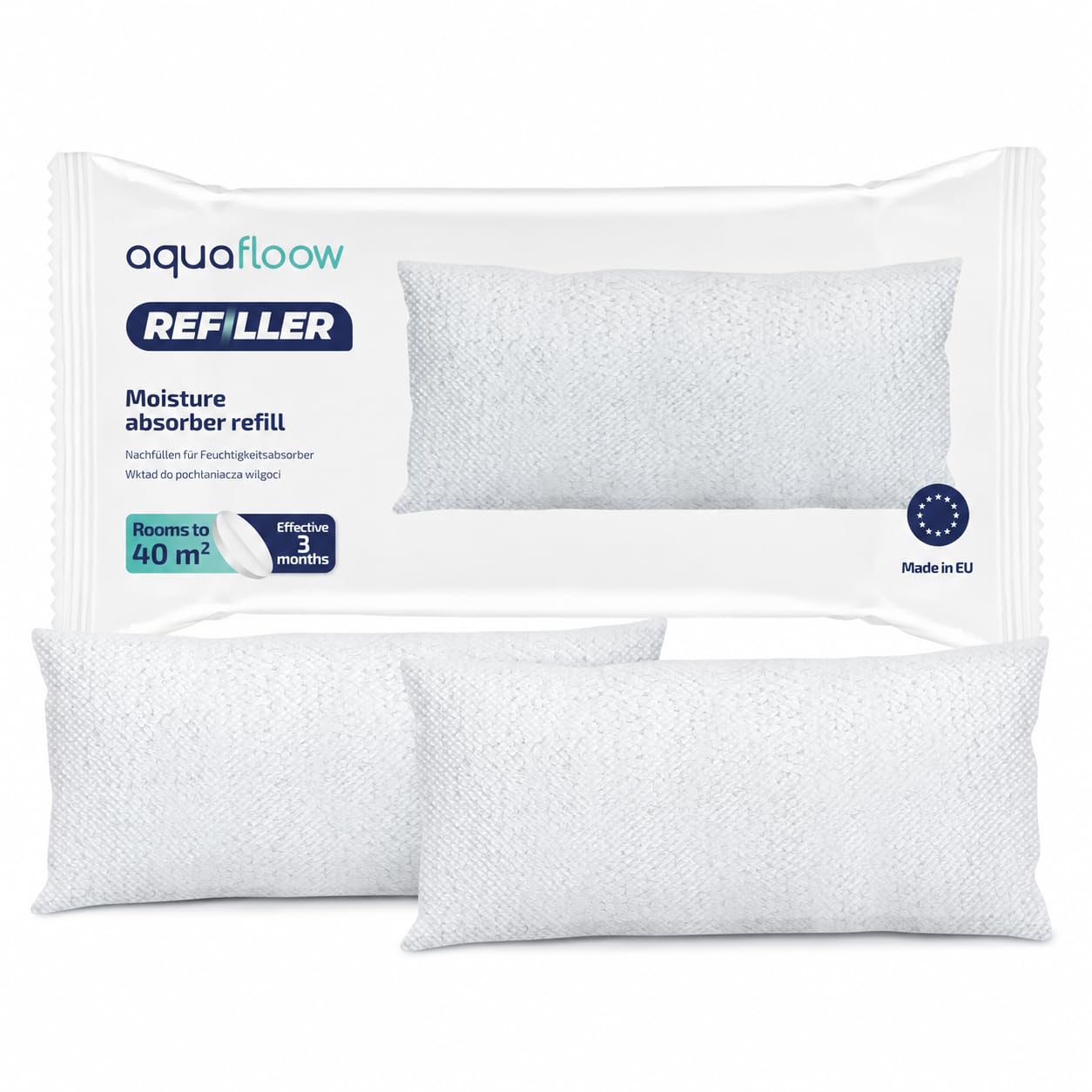 Aquafloow Dehumidifier Refill Bags 500 g Pack of 2
