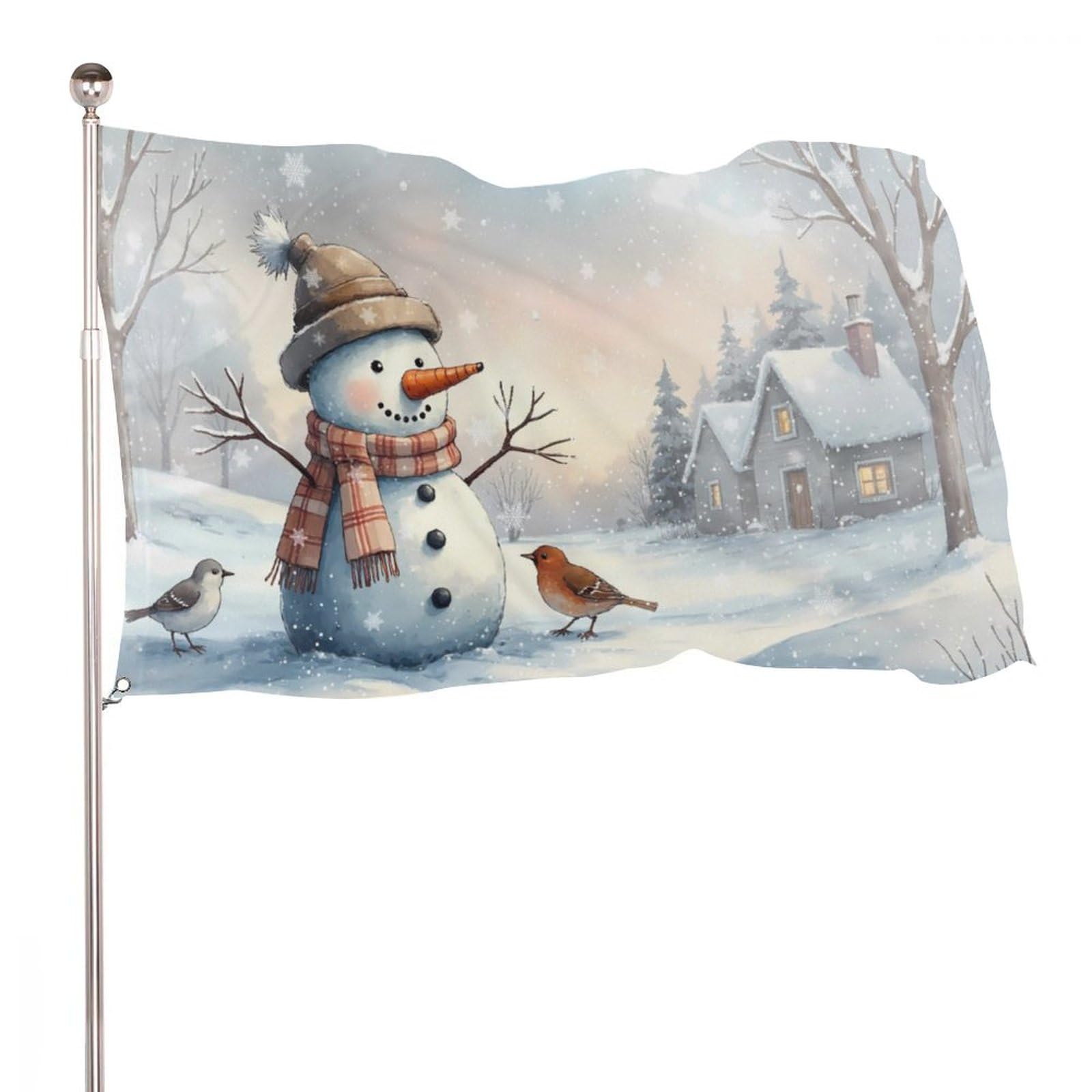 Weihnachtliche Gartenflagge „Willkommen“ – Doppelseitige Weihnachtsdekoration Für Draußen