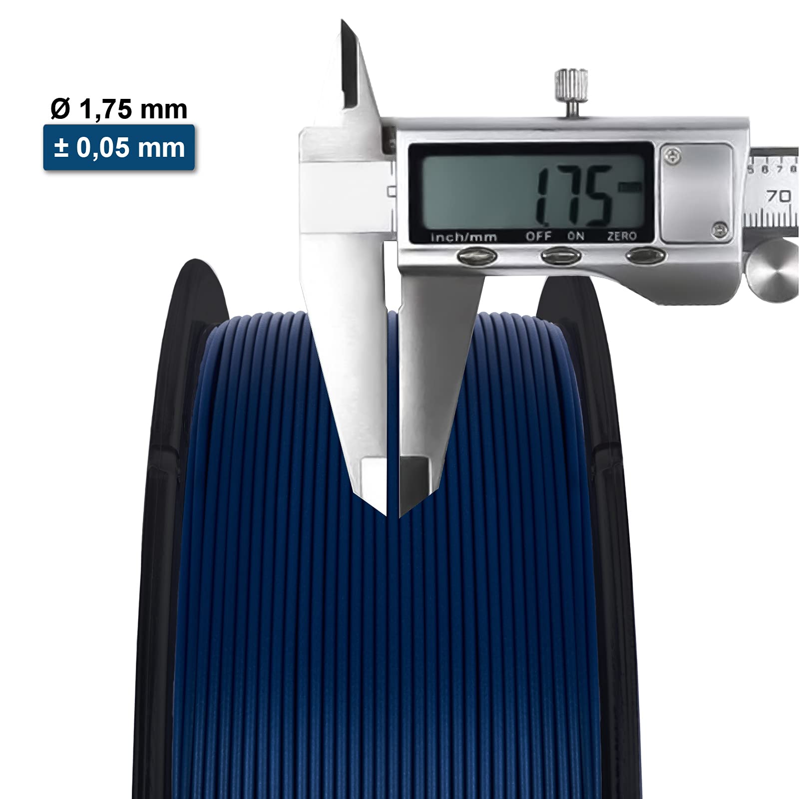 Midori® PLA Filament | 10 Stück, 1,75mm 3D-Drucker-Filament 1kg Spule in Blau Metallic| Verwicklungsfreies Filament für 3D-Drucker & Stift