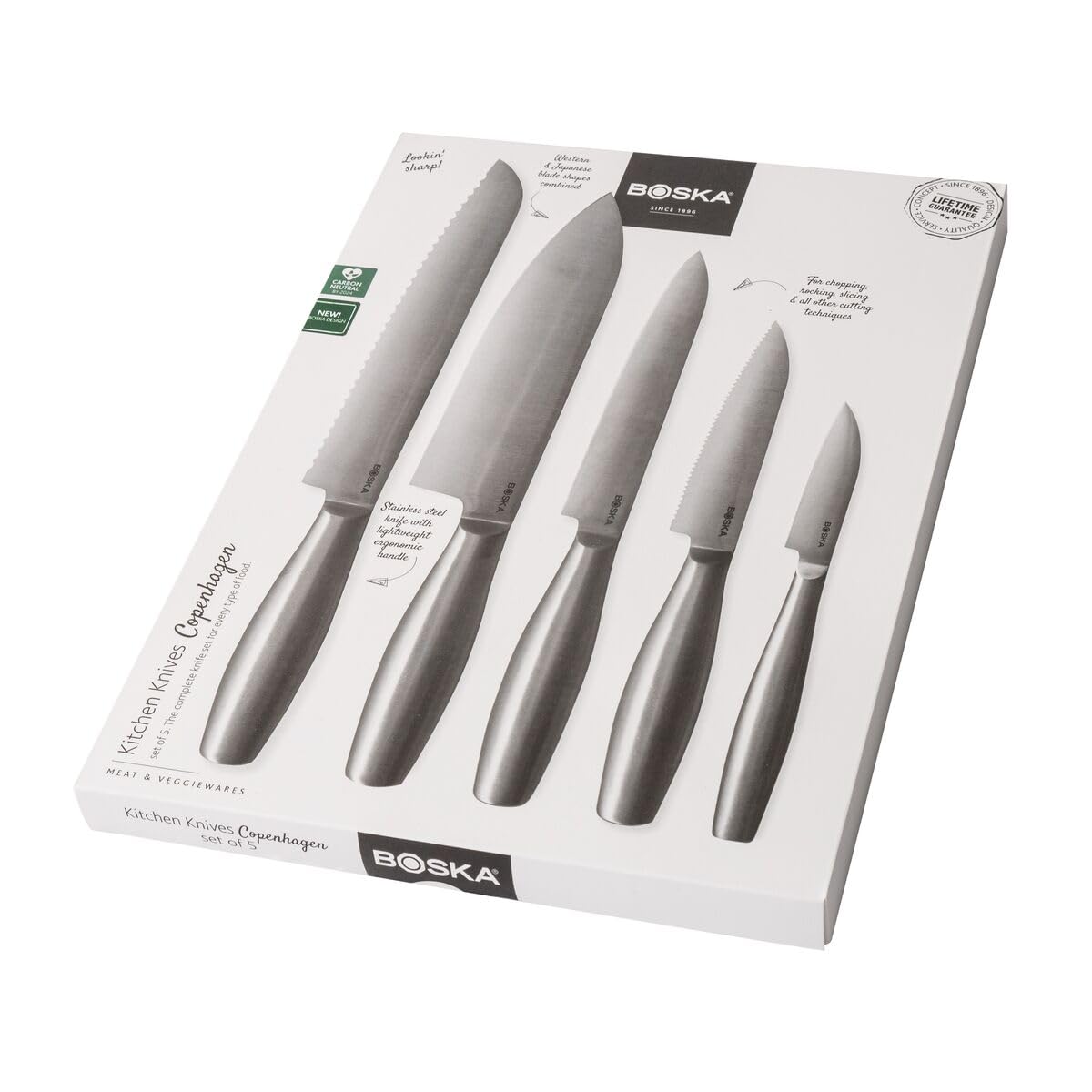 Boska 357685, Set Di 5 Coltelli Da Cucina Copenhagen