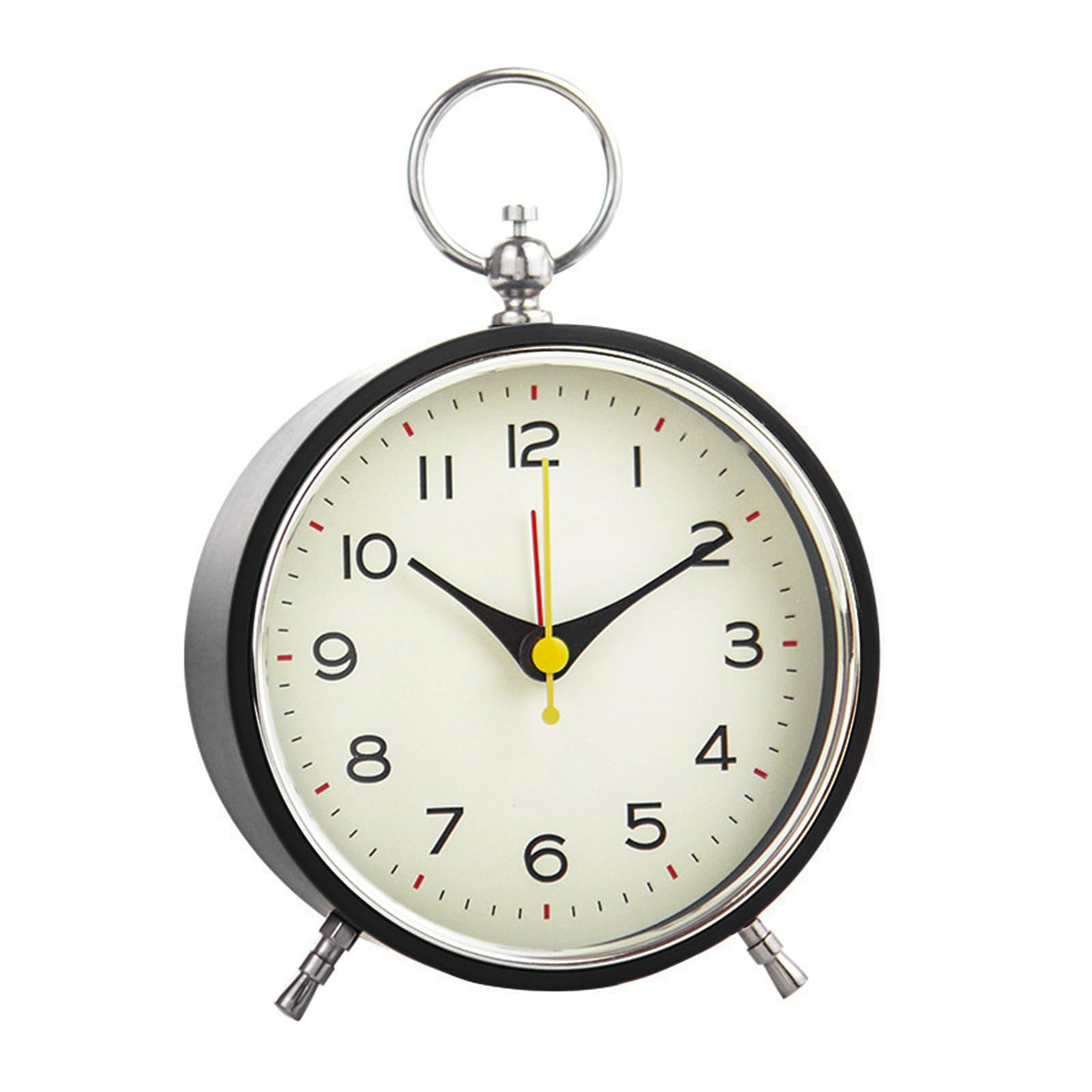 Buxuaaaa Quiet Alarm Clock with Snooze Night Backlit Button for Students and Travel, Easy to Read Desk Clock Decorative Desk