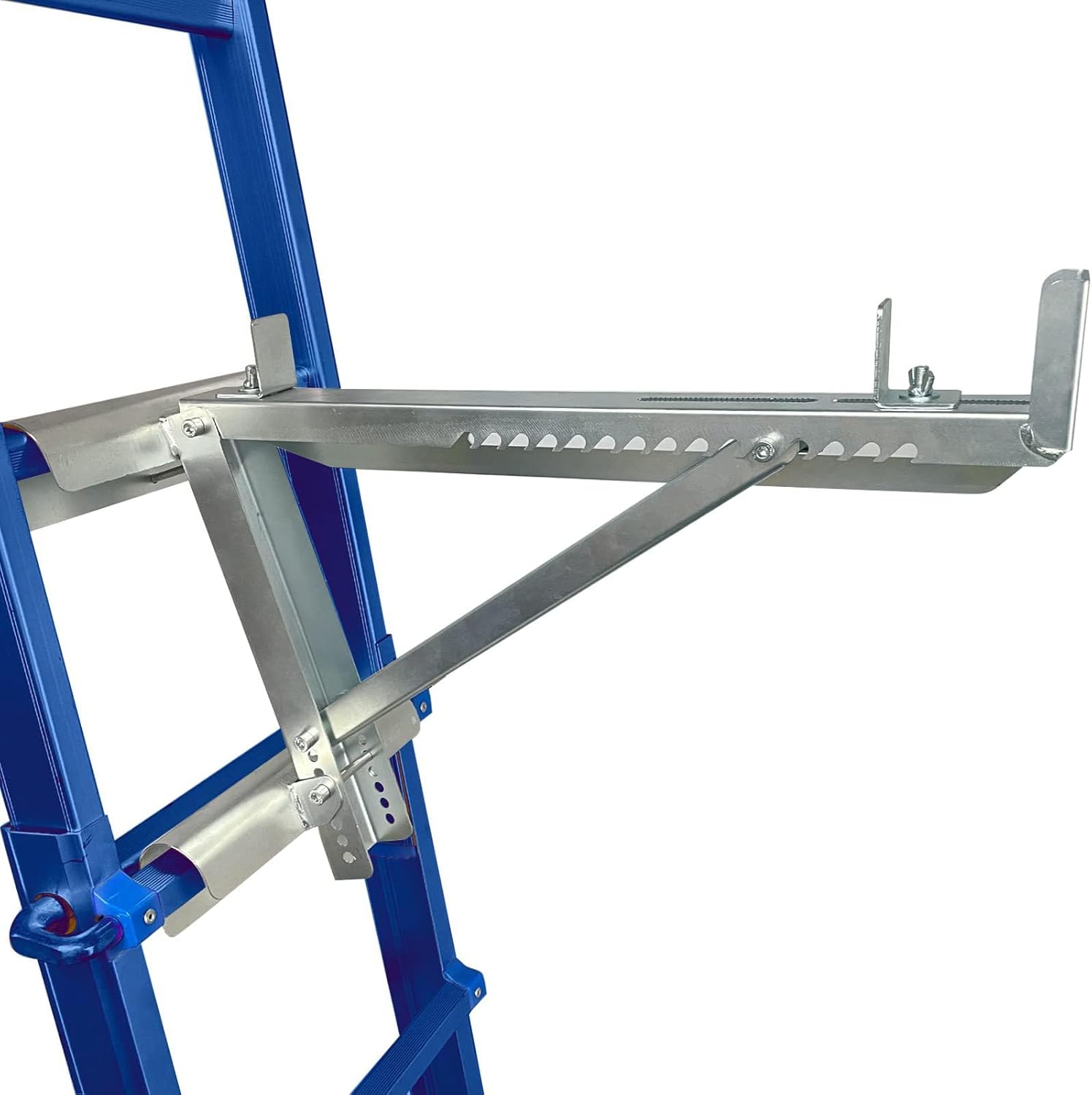 2 Packs Ladder Jack, Two Rung Short Body Extension Ladder Jack Ladder Mounted Scaffold Brackets with Strong Load Bearing for 20 Inch Working Stage Fall Protection
