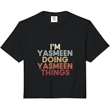 Yasmeen Name Yasmeen Personalized Name First Given Comfort Colors Crop Top