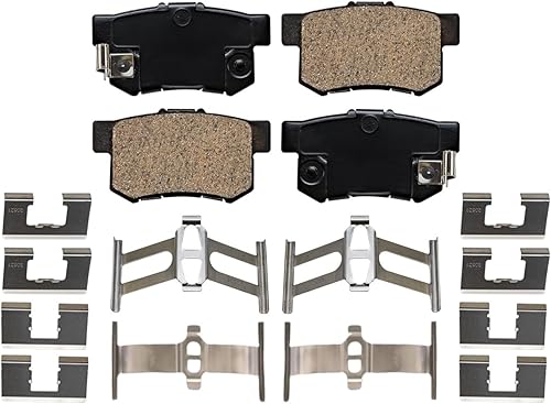 Miniatura 8 de Detroit Axle - Kit de freno trasero para Honda Accord Acura TSX 2004-2007 Rotores de freno de disco perforados Pastillas de freno de cerámica 2005