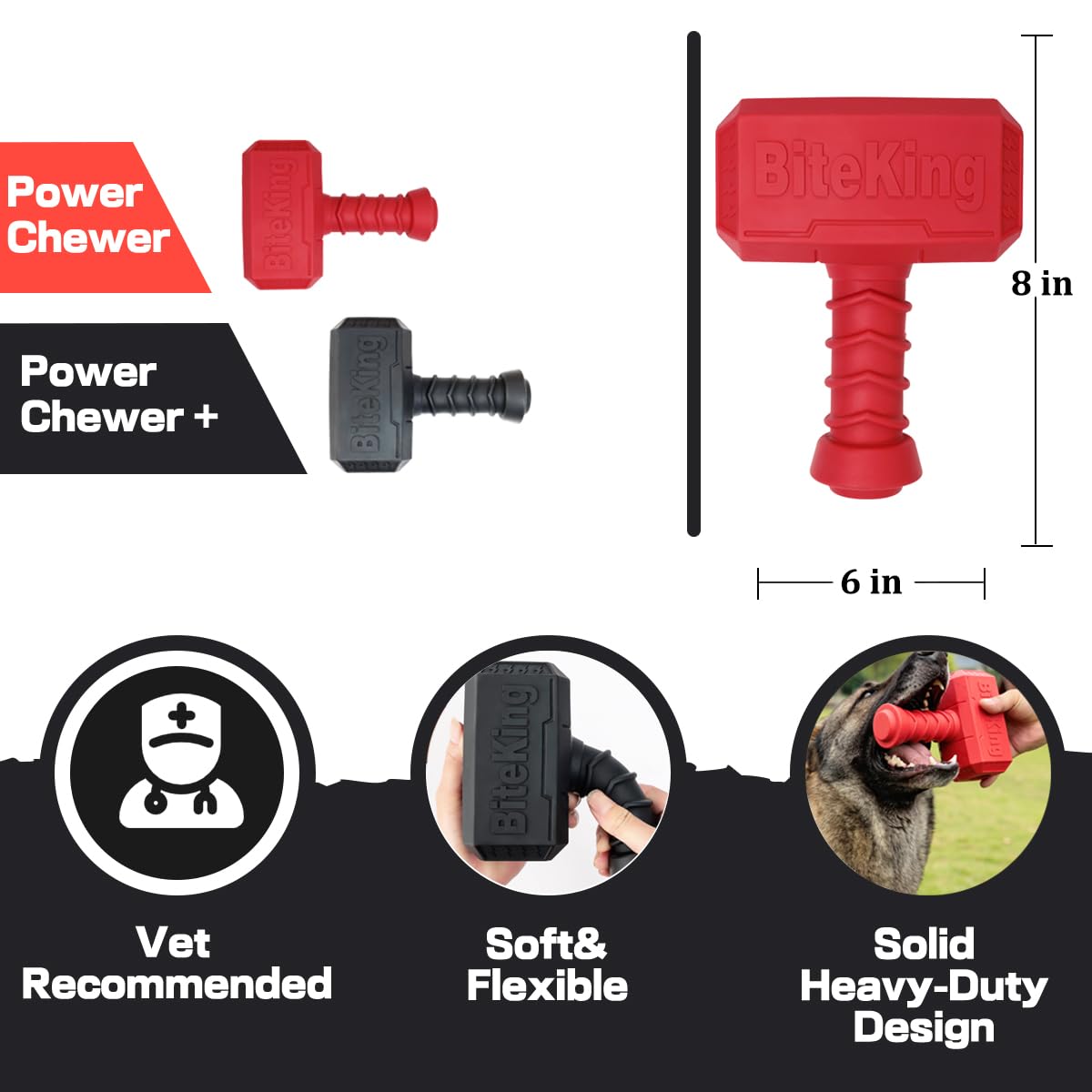 Juguetes para perros para masticadores agresivos, juguete indestructible de goma natural para perros grandes, juguete masticable duradero para perros súper masticadores