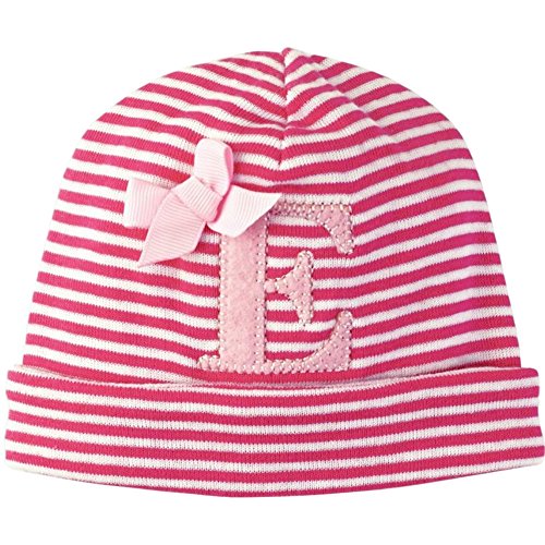 Mudpie Baby Girl's Initial Newborn Hat (O)