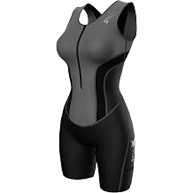 Sparx Women Triathlon Suit Tri Short Racing Cycling Swim Run 2XL, Black/Gray