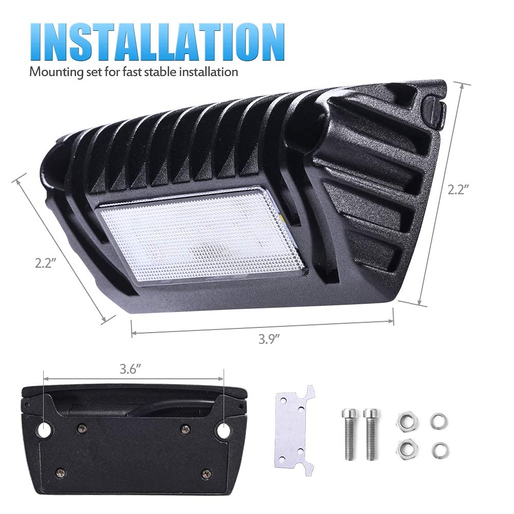 MICTUNING RV Exterior LED Porch Utility Light 12V 750 Lumen Awning Lights Replacement