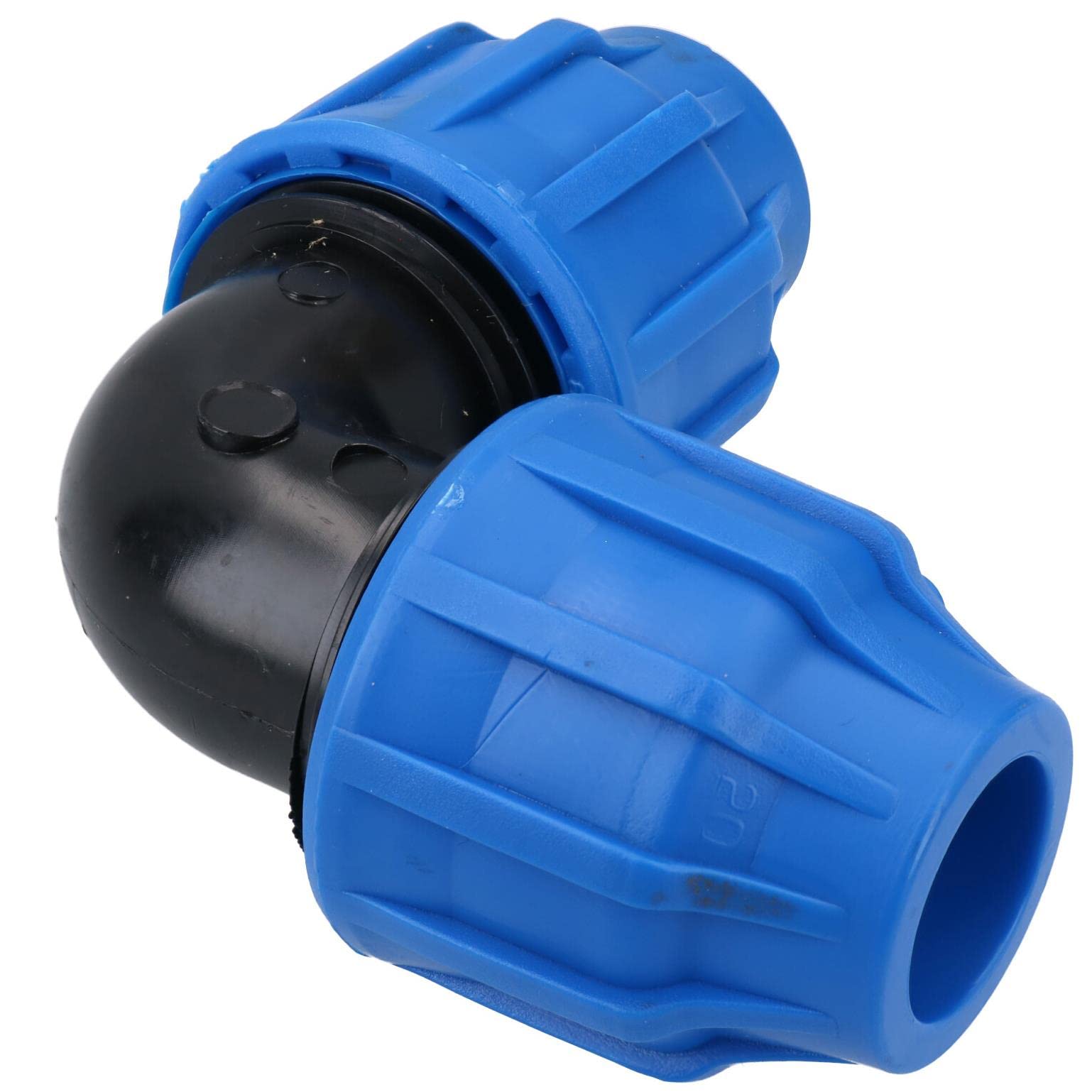 20 x 20 mm MDPE codo 90 grados compresión acoplamiento conector 10PK