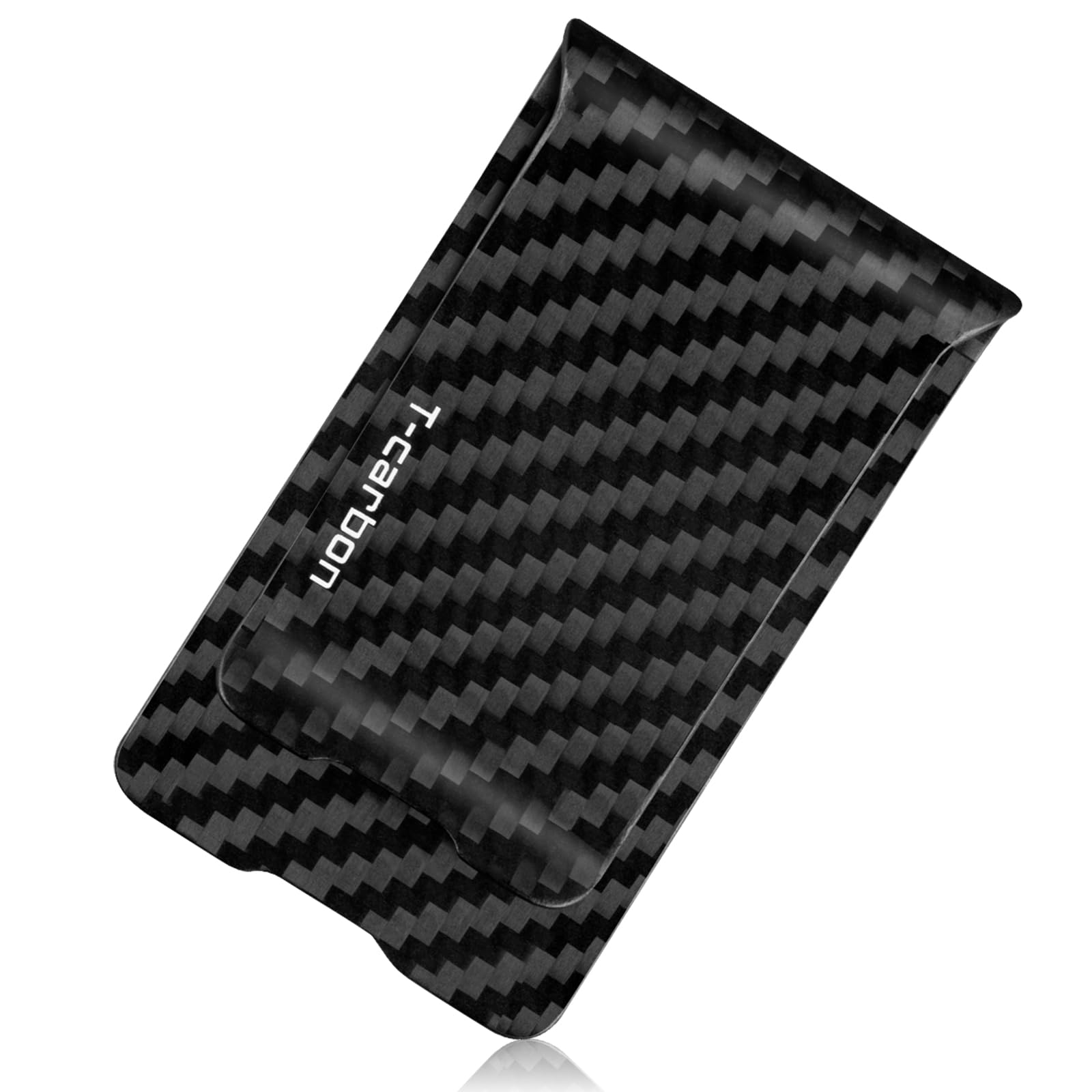 T-carbon Kohlefaser Mattes Geldklammer angenehm zu berühren Geldklammer für Männer Geldklammer für geldscheine Money Clip Schwarz