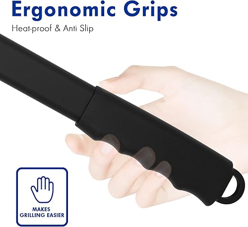 Miniatura 5 de Newmeto Paleta de pizza profesional de aluminio, perforada de 12 pulgadas, grado de restaurante, mango largo, antiadherente, cáscara de pizza de