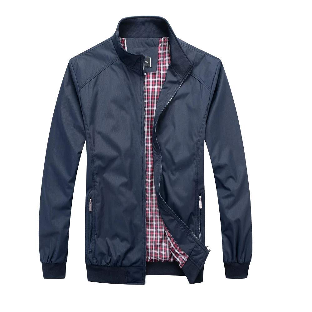 Harrington - Chaqueta bómber deportiva elegante e informal de peso medio para hombre