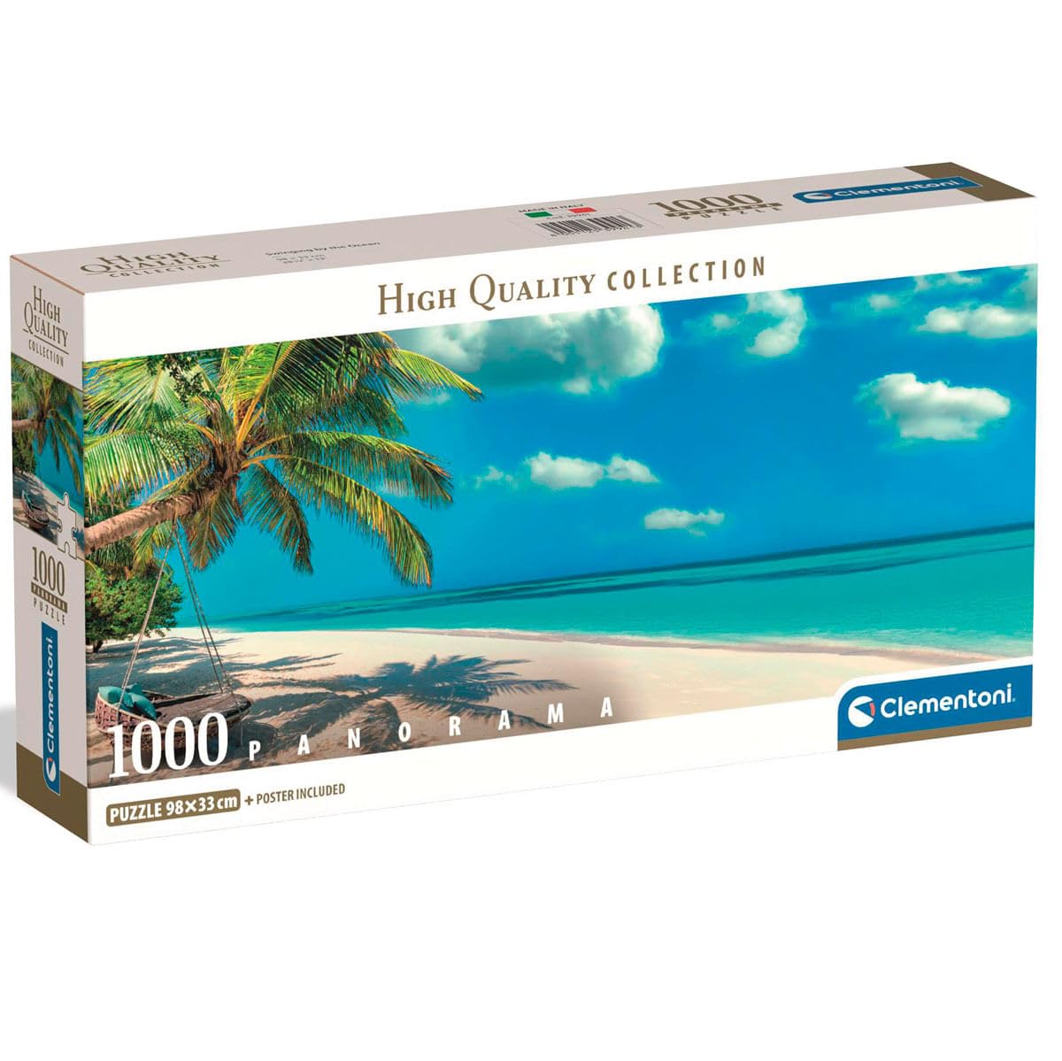 Clementoni - Puzzle pour Adultes 1000 Pièces, Panorama HQC Swinging by The Ocean Compact Fabriqué en Italie, 39941