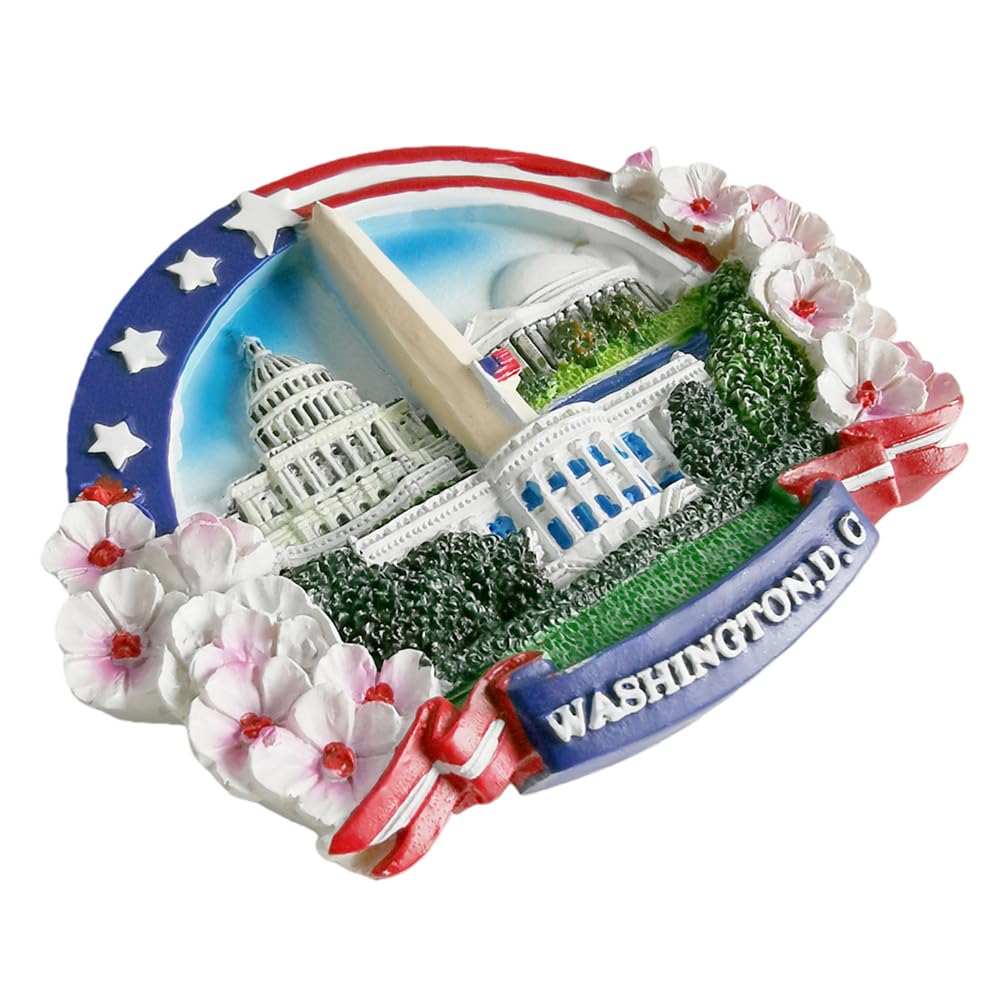 Washington D.C. USA magnes na lodówkę pamiątka podróż lodówka dekoracja magnetyczna naklejka 3D rzemiosło
