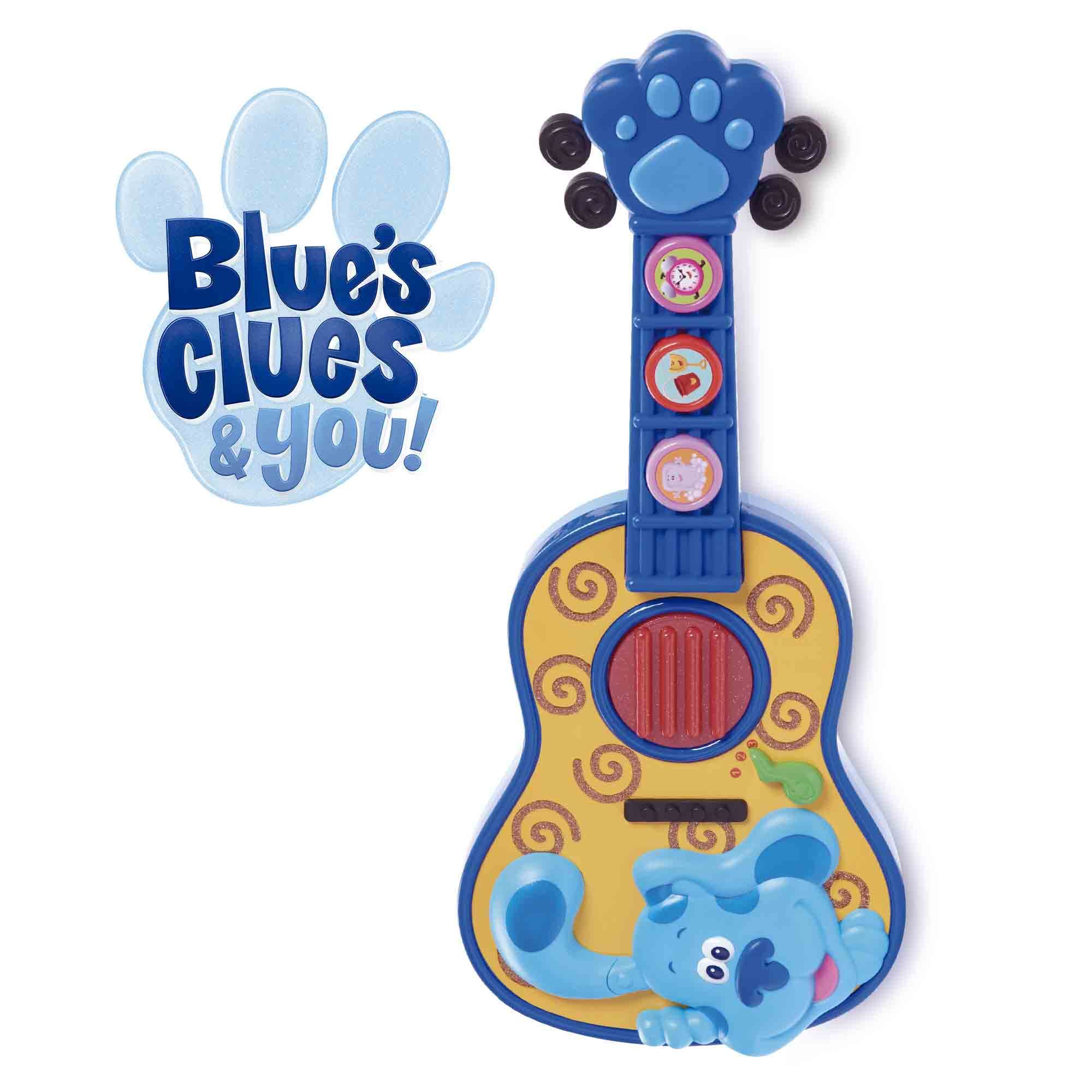 Famosa - Blue and You Tracks, Sing-Along Guitar, zabawka dla dzieci z 3 różnymi trybami, ma piosenkę z serii, dźwięki gitary i zabawną grę od 3 lat (BLU12000)