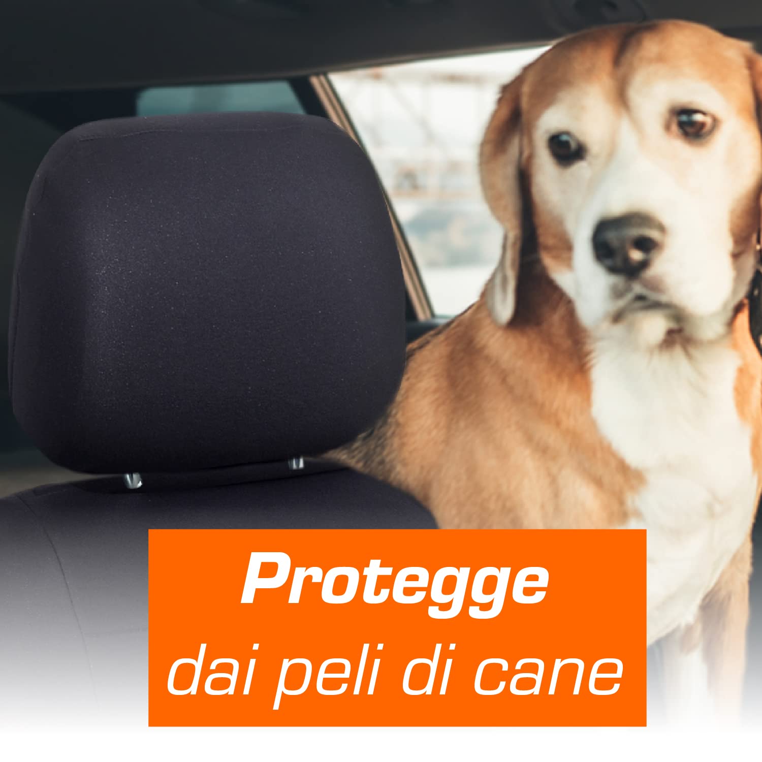 2 coperture per poggiatesta auto con tasca, coperture in pelle per