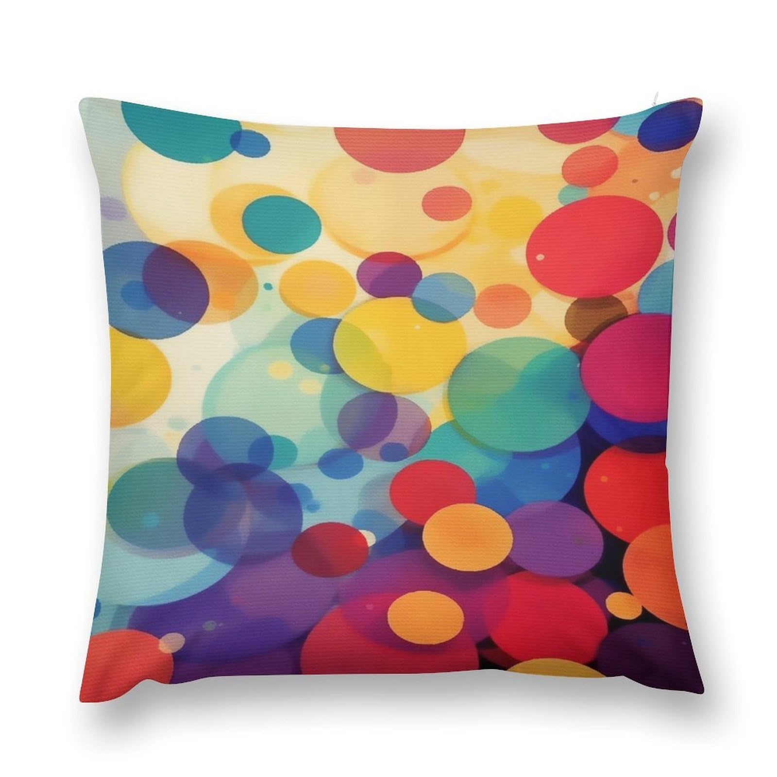 moderw Retro Polka Dot Throw Pillow Cover Multicolor Geometric Dots Pillowcases Abstract Round Points Classic Colorful Circular Pillows Cushion Case for Couch Sofa Bed Chair 18x18inch