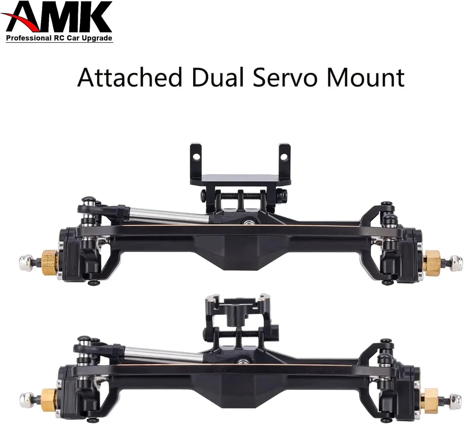 AMK 216.4g Brass TRX4M Axle, Extended 20mm TRX4M Portal Axle, TRX4M Brass Axle with Two Servo Mount Options, for 1/18 RC CrawlerCar TRX4M Axle Upgrade Parts