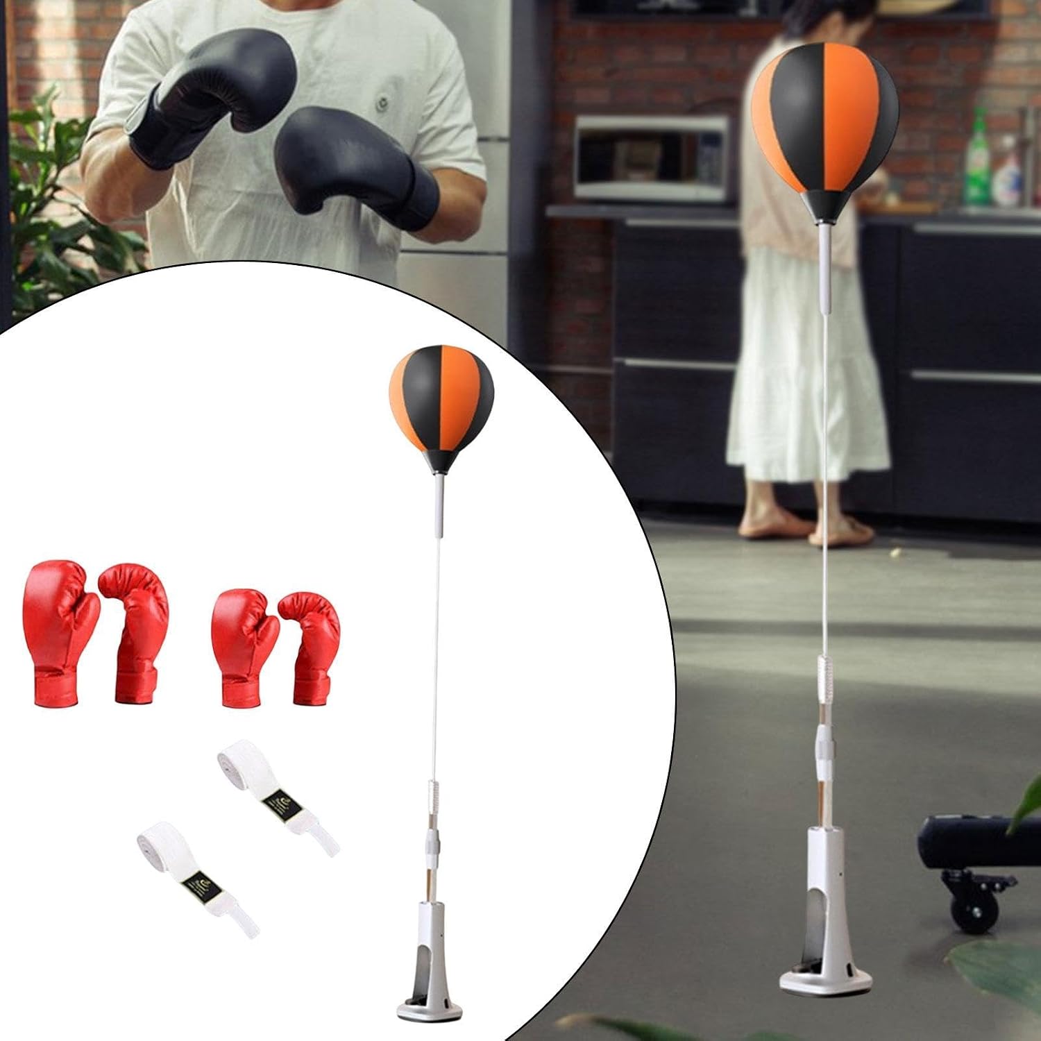 Boxing Reaction Ball Floor Standing Target for Fitness Exercise Workout