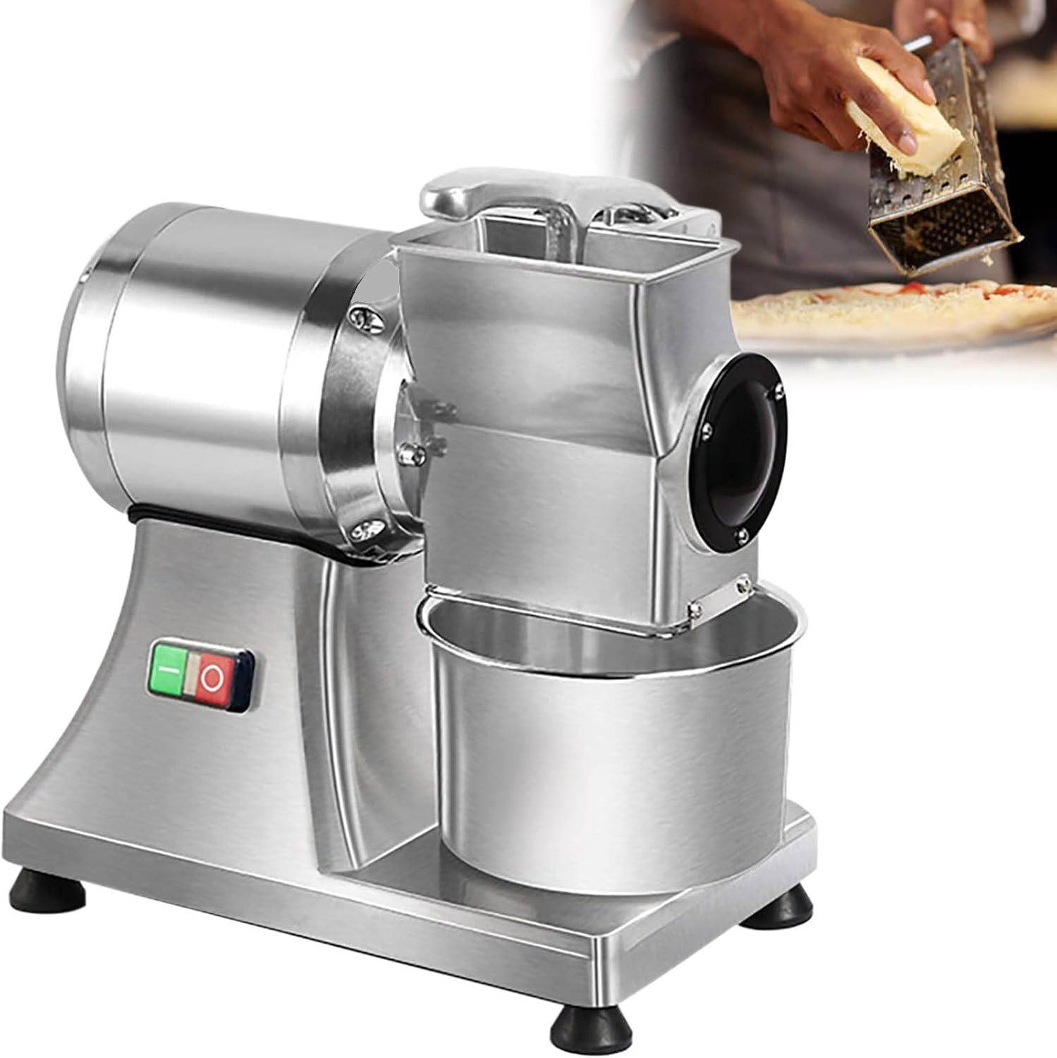 Electric Cheese Grater, Upgraded Salad Maker, 550W Electric Cheese Shredder, Multi-Function Kitchen Cheese Butter Bread Bran Shredder Grater