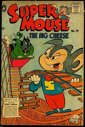 Supermouse The Big Cheese #39 1957- Funny Animals- Roller Coaster cover VG image 3