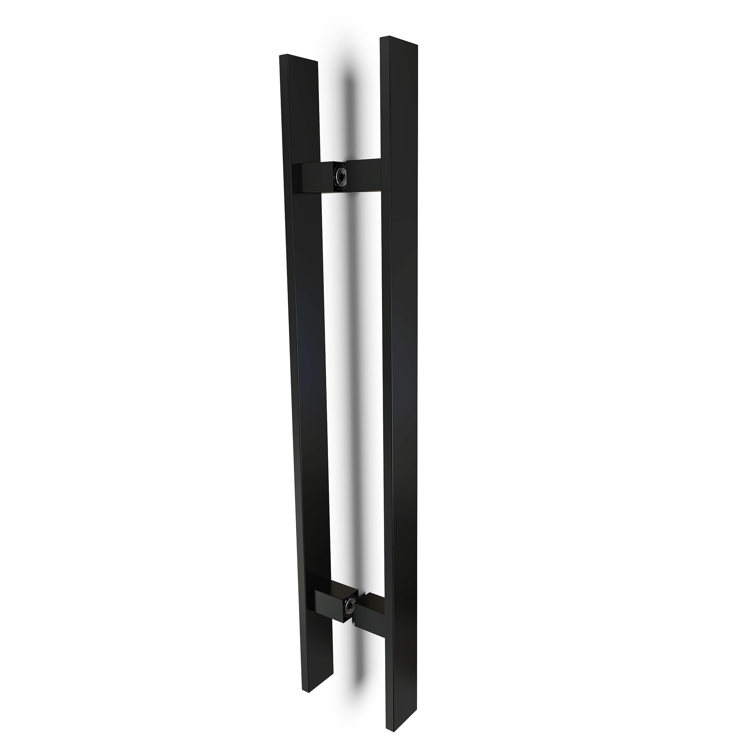 Oppali Black Stainless Steel Square Rectangle Entrance Door Pull Handle Art.540 | Rectangle T-Bar | 120cm Total Length