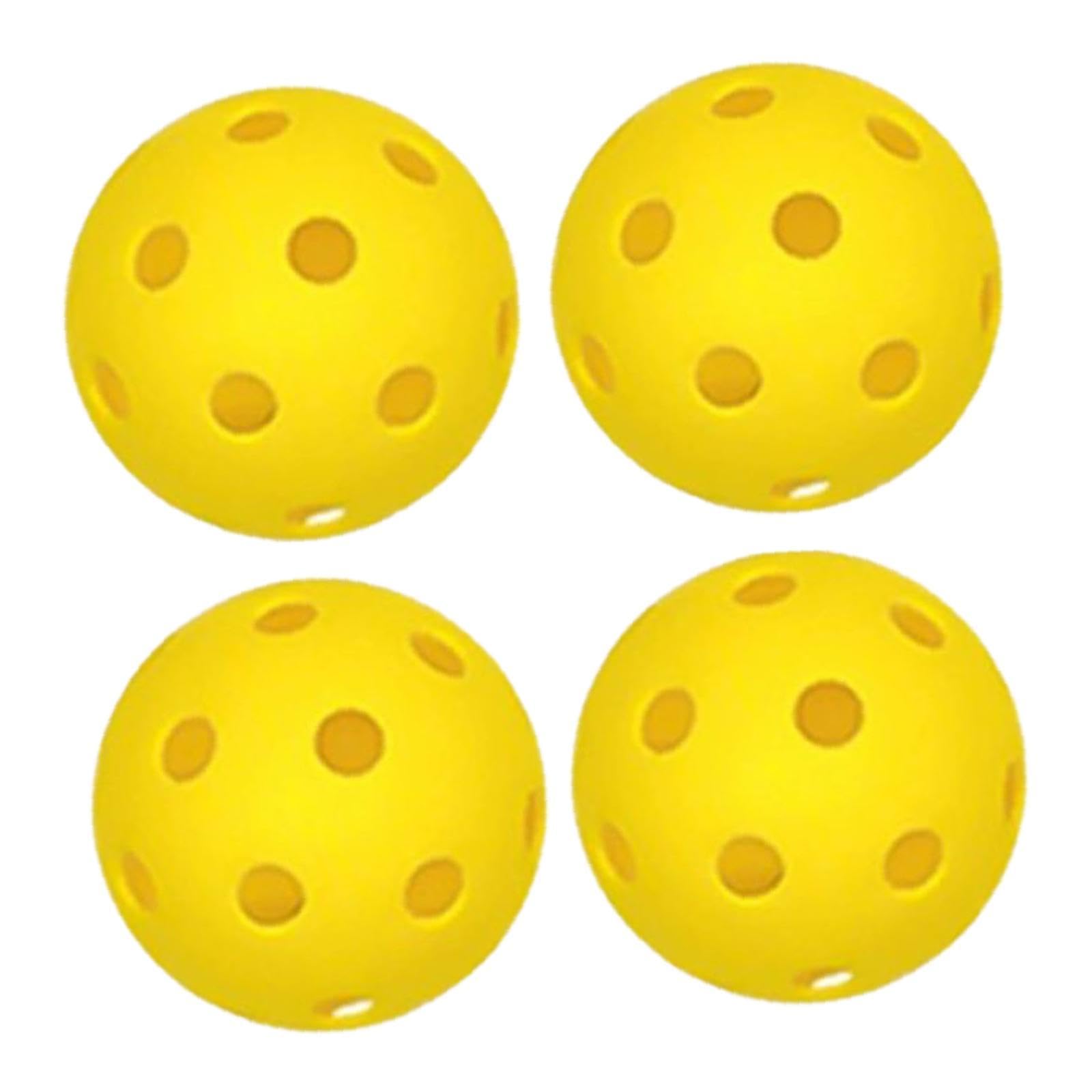 Oshhni 4 Stück Floorball Bälle Unihockeybälle Trainingskugeln Ersatzbälle Leichtes PP Material mit Einzigartigem Muster Und 26 Löchern für Erwachsene Anfänge