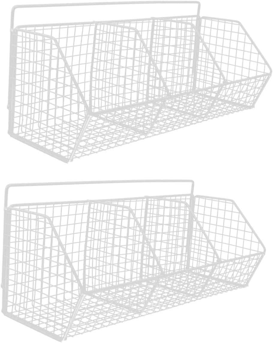 2pcs Wall-mounted Kitchen Storage Basket Vegetable Organizer Capacity for Fruits Spices and Onion Storage Space-saving Design for Home and Pantry Use