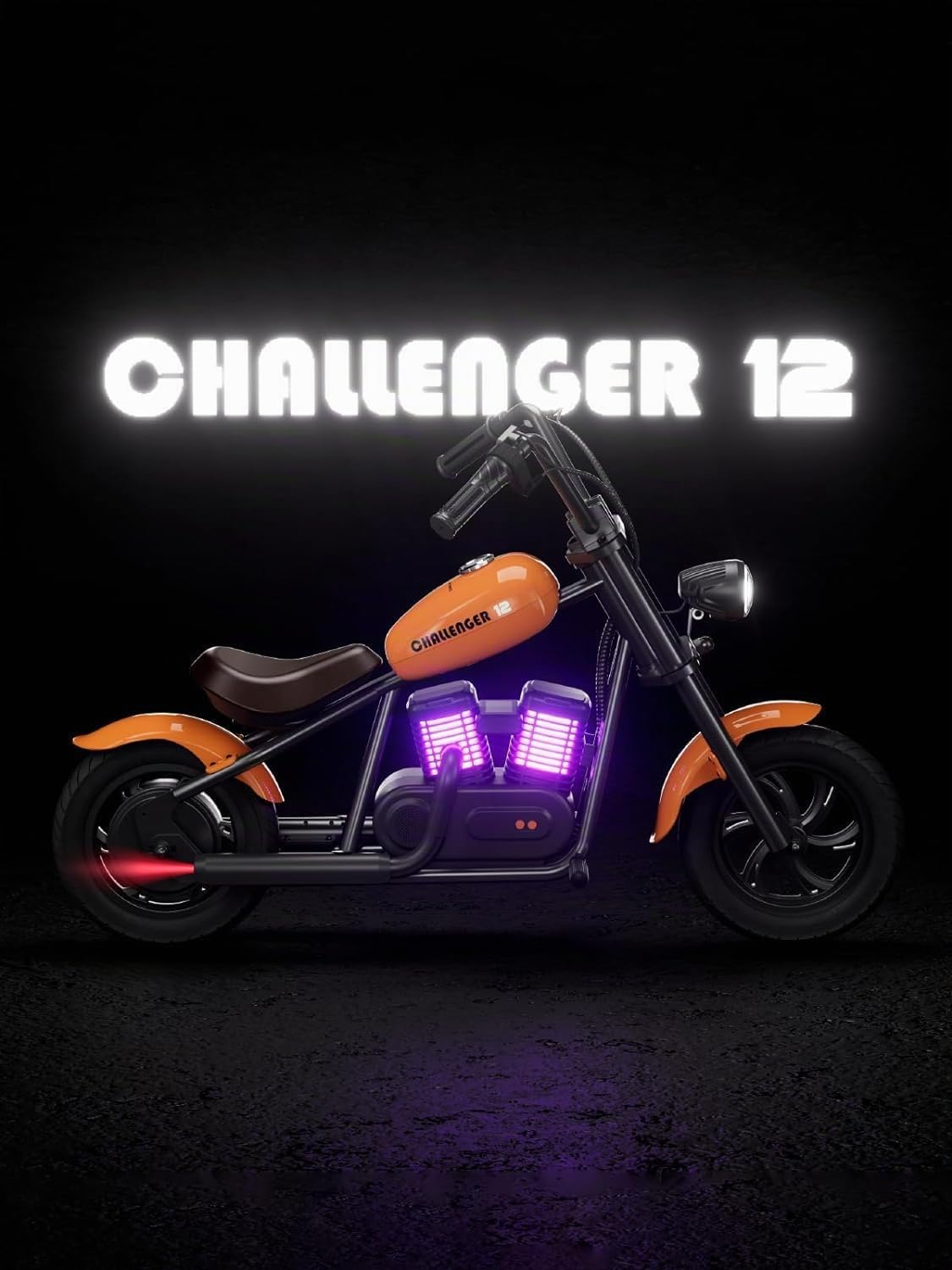 HYPER GOGO Challenger 12 Plus Motocross Électrique pour Enfants, Moto Électrique avec Haut-parleur Bluetooth, Moteur 160W, Modes de Vitesse de 8/12/16 KMH, Autonomie de 12KM, pour les Enfants 6-12 Ans