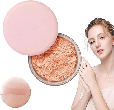 Oil Control Loose Powder, Blurring Setting Powder, Waterproof Loose Baking Face Setting Powder Makeup, Smooth Face Powder, Matte Flores Finish All Skin 02#