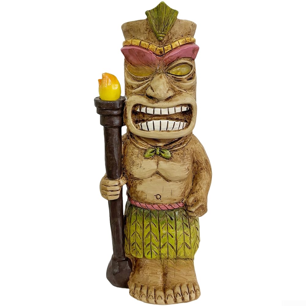 Torche Maya solaire tiki éclairage extérieur LED résine pour pelouse