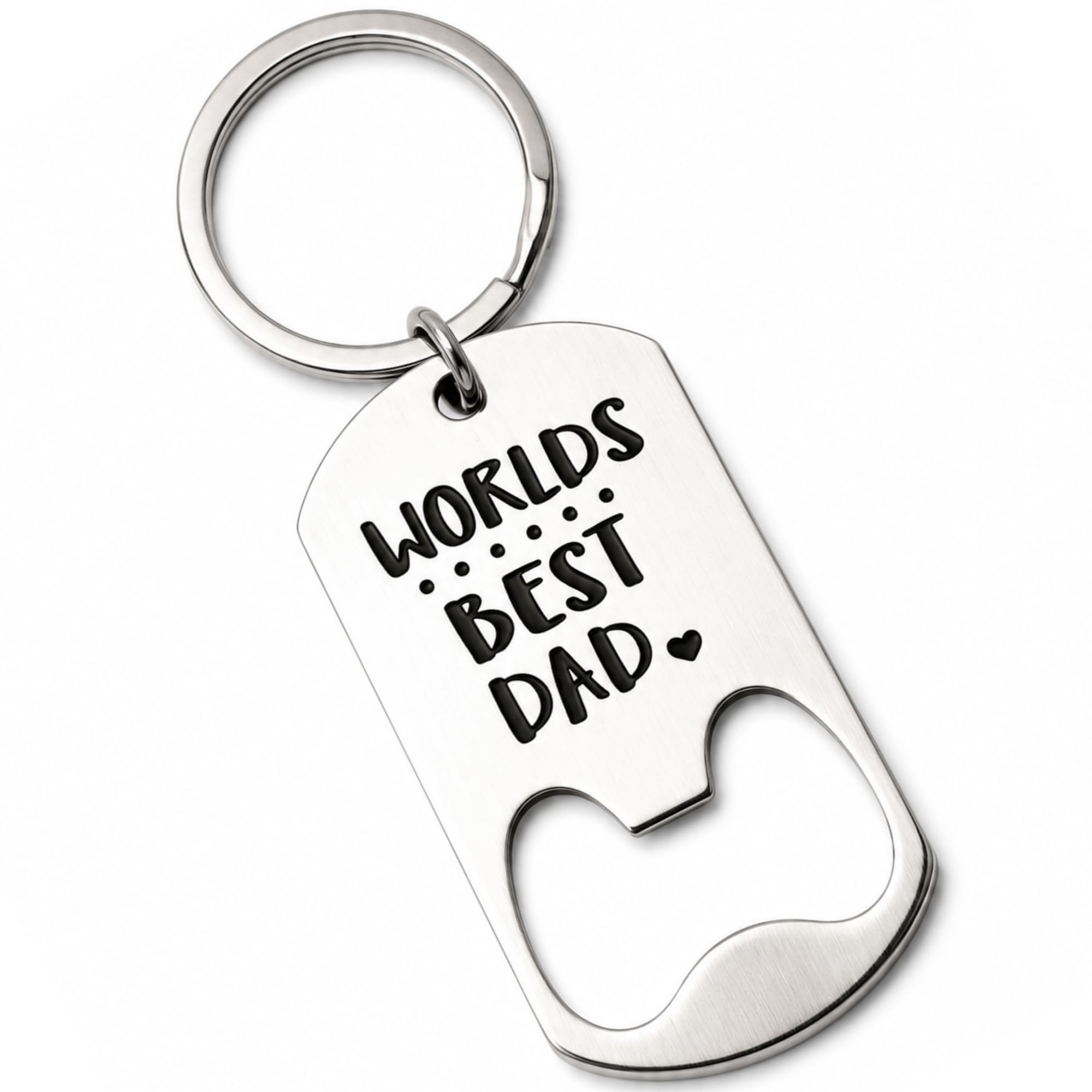 SEZHN Fathers Day Keyring With Built In Bottle Opener - World Best Daddy Keyring From Son - Thoughtful Fathers Day Keychain Gift For Dad