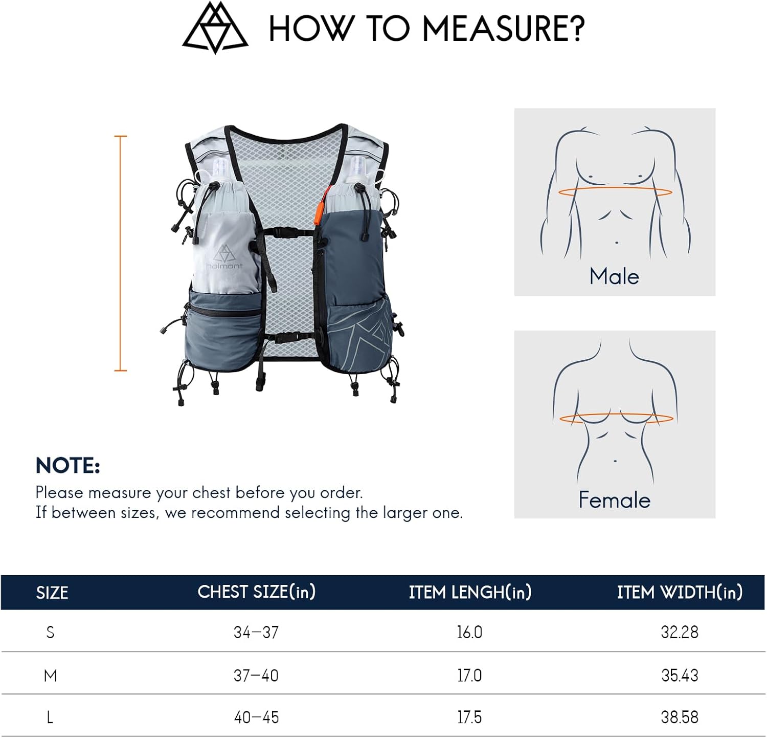 Haimont Hydration Running Vest with Water Bottles for Women Men, Adjustable Lightweight 8L Water Backpack with Soft Flasks for Trail Running - Image 2