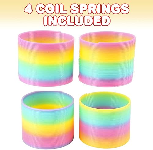 Miniatura 2 de ArtCreativity Muelles helicoidales para niños, juego de 4, juguetes antiestrés en colores arcoíris, ideal para computadora inquietos, juguetes