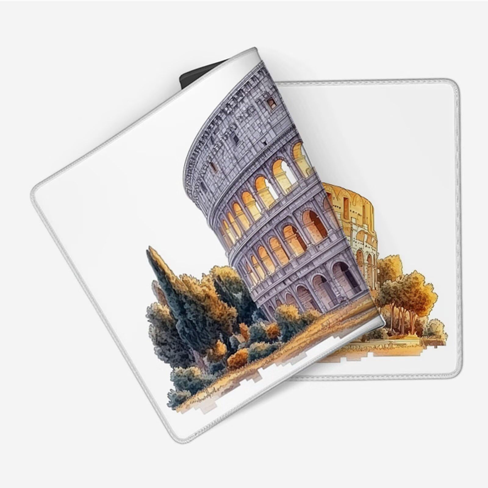Podkładka pod mysz Biurko Biała Podkładka Pod Mysz XXL 1600x800x3mm, Architektura Gamingowa Podkładka Pod Myszkę, Poprawia Dokładność I Prędkość, Wodoodporna Podkładka Na Biurko Dla Graczy Akcesoria