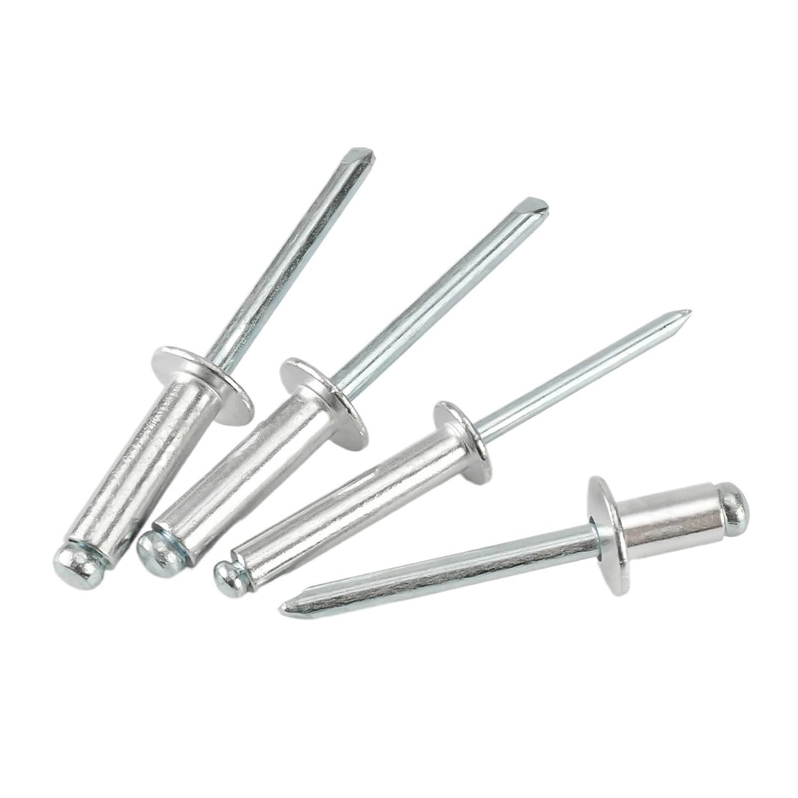 Aluminiowe nity zrywalne Nity Pop M2.4 M3 .2 Trzpień z łbem kopułkowym Gwóźdź do wyciągania wydechu(M3 (50pcs),8mm)