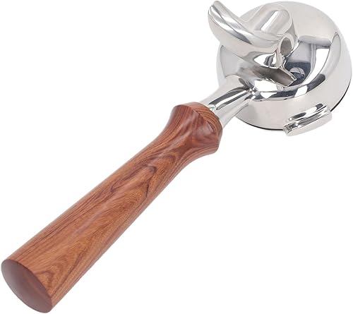 Miniatura 9 de TOPINCN Portafiltro de 2.283 in, portafiltro de doble boquilla para máquinas Nuova, cesta de filtro de acero con mango de madera maciza, mango